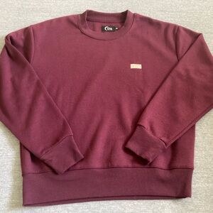 ZYIA Crew Sweatshirt Burgundy Size XS